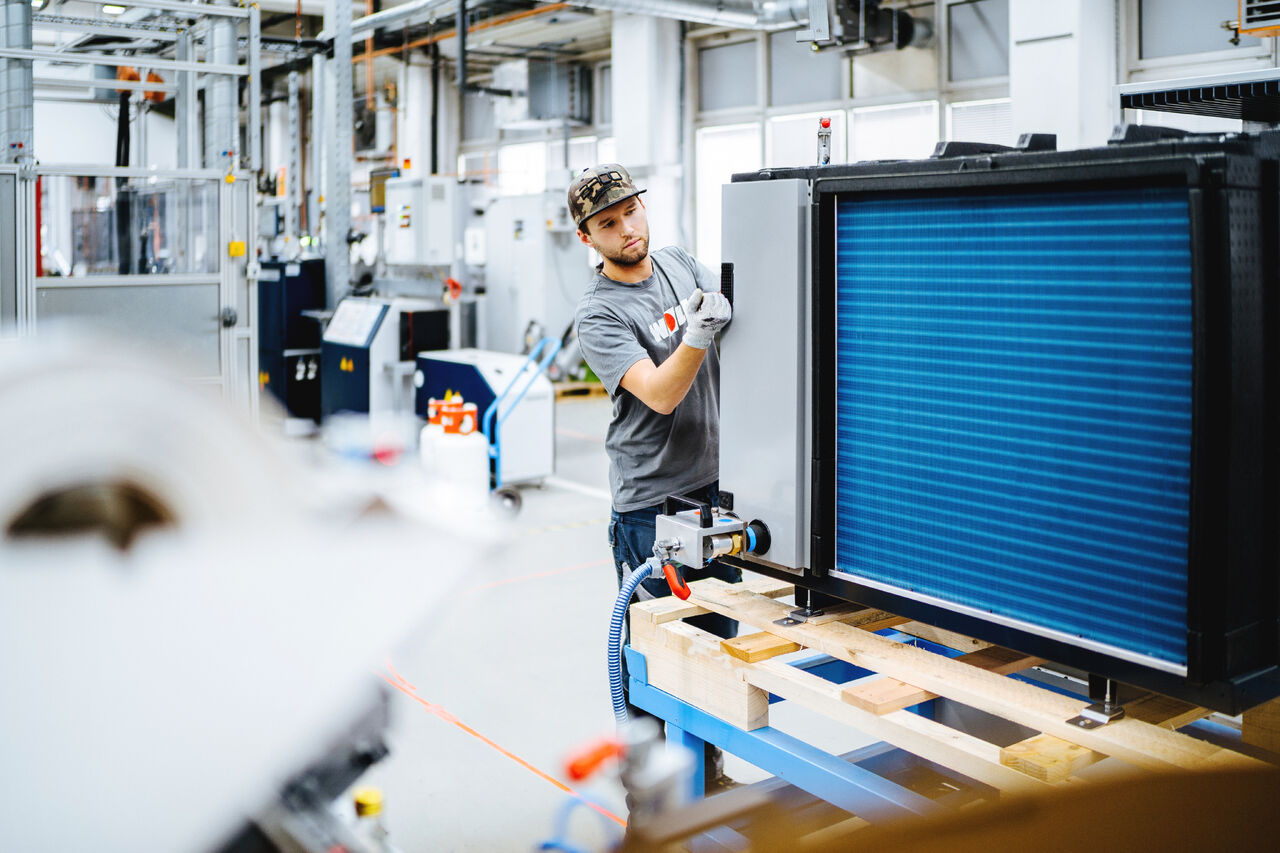 Male worker engaged in his tasks.