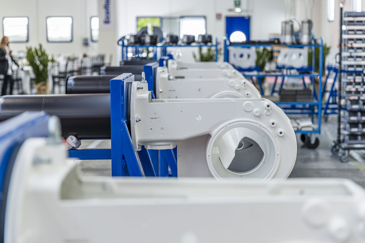 Burners in a factory